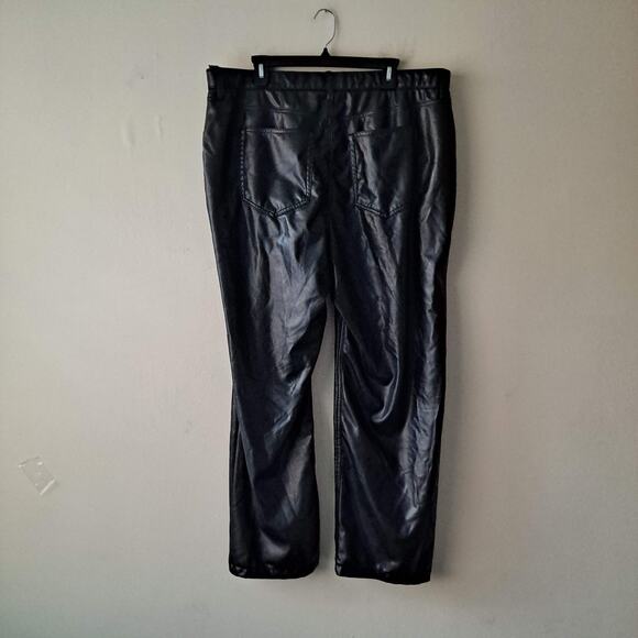 ABERCROMBIE Curve Love Vegan Leather 90s Straight Pant 35 20 ultra high rise - Picture 9 of 14